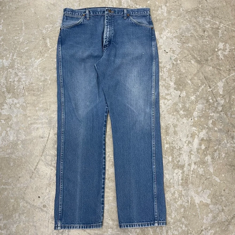 Wrangler Jeans 37x32 Blue Pants Cowboy Cut Western 13MWZ Denim Vintage Work C559
